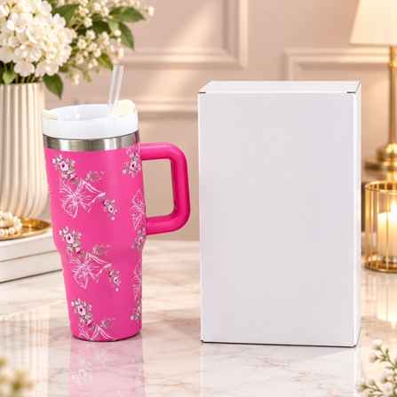 Stanley Style Floral Print Tumbler - Drinkware