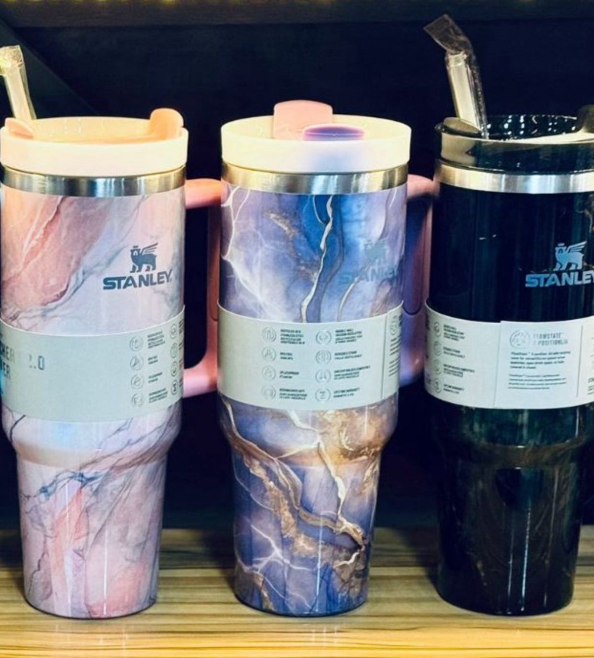 Stainless Steel Stanley Tumbler Glossy Marble Shades 1200ml