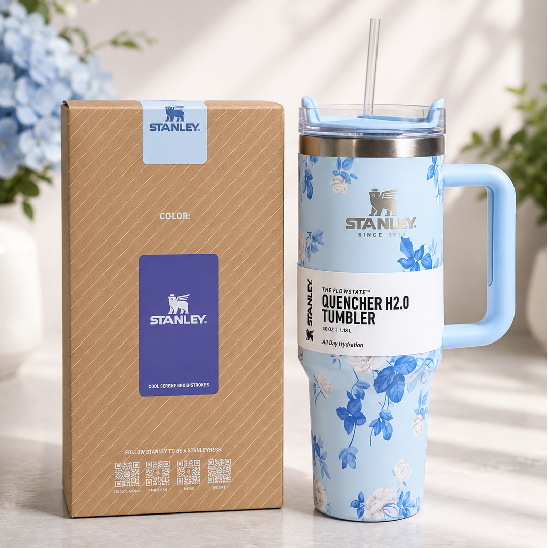 Stanley 40oz Printed Tumbler With Handle And Straw