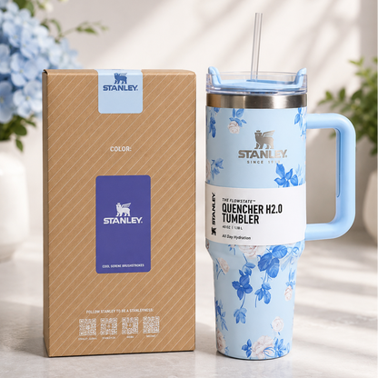 Stanley 40oz Printed Tumbler With Handle And Straw