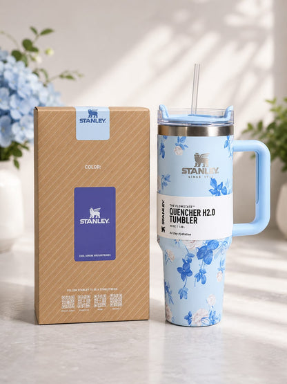 Stanley 40oz Printed Tumbler With Handle And Straw
