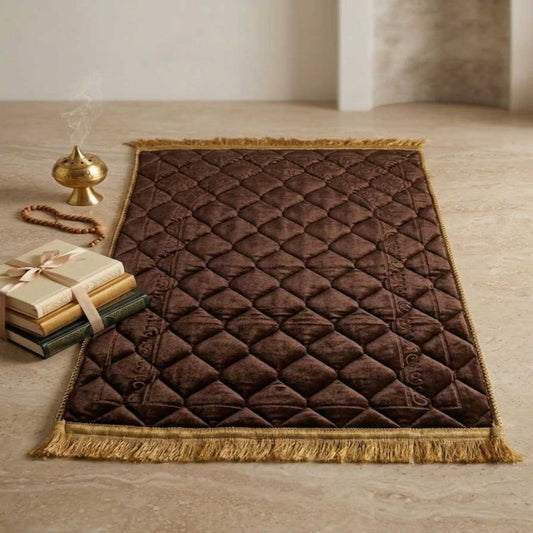 Royal Embossed Velvet Prayer Mat