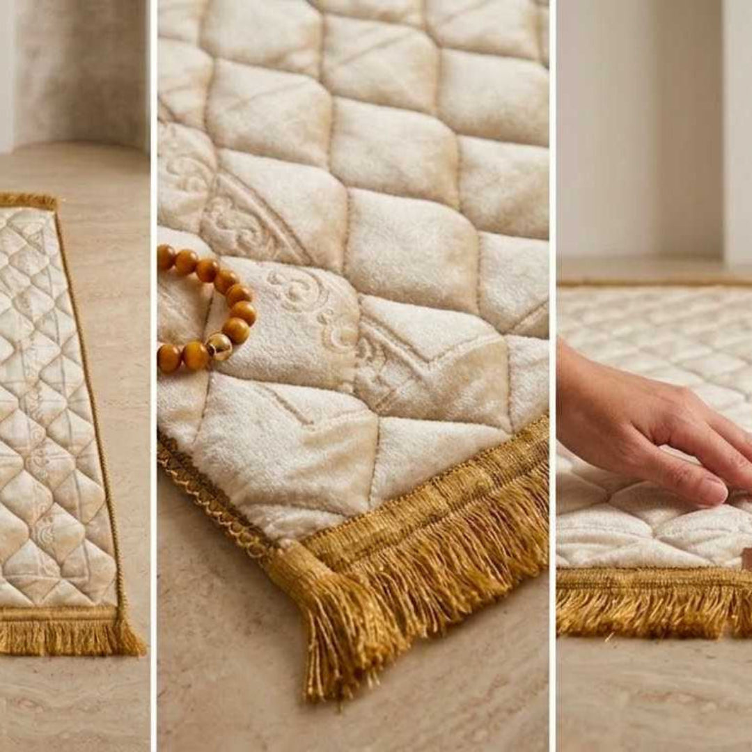 Royal Embossed Velvet Prayer Mat