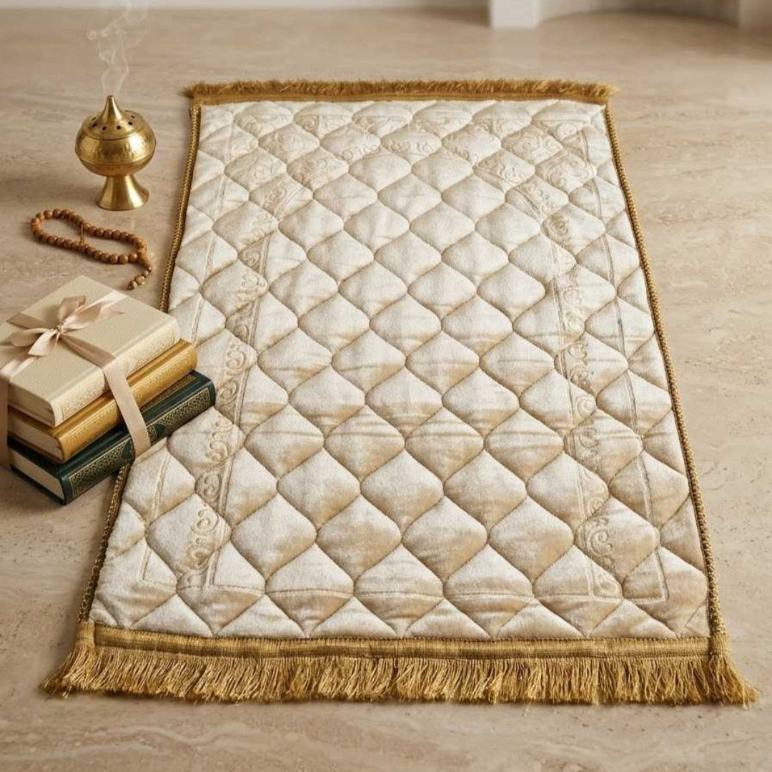 Royal Embossed Velvet Prayer Mat