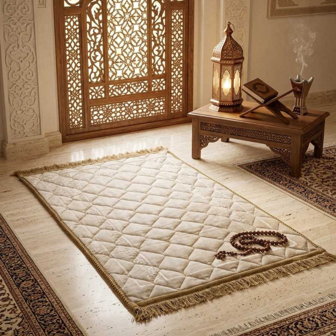 Royal Embossed Velvet Prayer Mat