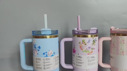 Stainless Steel Stanley Tumbler Glossy Marble Shades 1200ml
